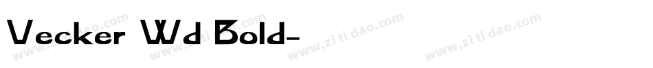 Vecker Wd Bold字体转换